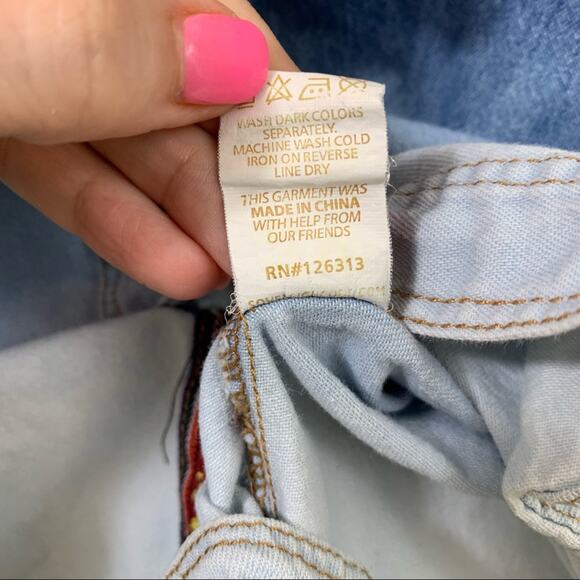 Sovereign Code Aztec Western Ombre Denim Long Sleeve Button Down Top - Picture 6 of 7